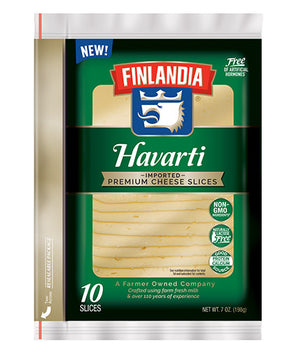 FINLANDIA CHEESE: Havarti Cheese Premium Slices, 7 oz