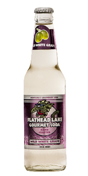 FLATHEAD LAKE GOURMET SODA: Soda Wild White Grape, 12 fo