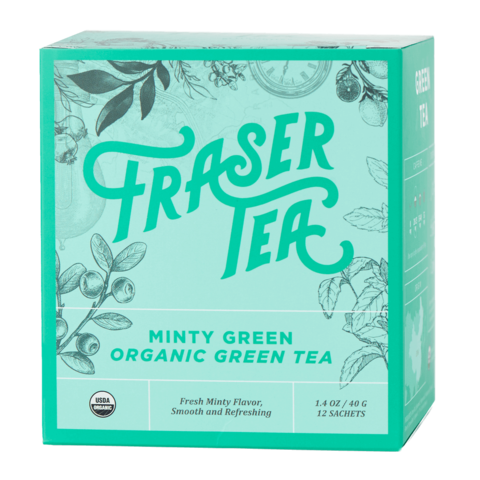 FRASER TEA: Minty Green Organic Green Tea, 1.4 oz