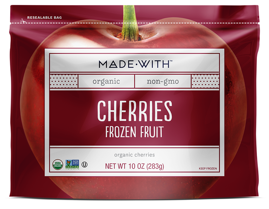 MADE WITH: Organic Cherries Frozen Fruit, 10 oz