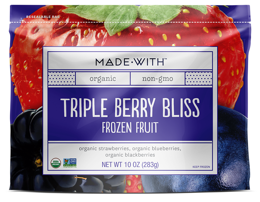 MADE WITH: Organic Fruit Triple Berry Bliss, 10 oz