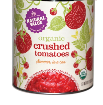 NATURAL VALUE: Crushed Tomato Organic, 106 oz