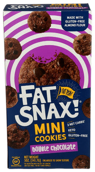 FAT SNAX: Cookies Mini Double Chocolate, 5 oz