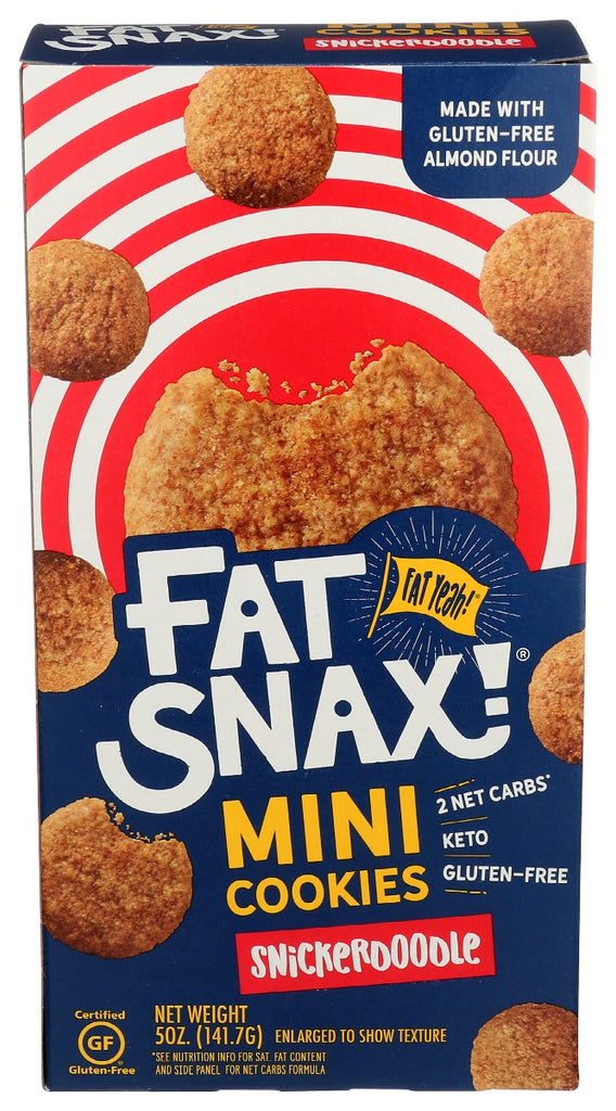 FAT SNAX: Cookies Mini Snickerdoodle, 5 oz