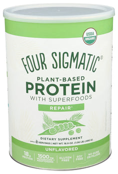 FOUR SIGMATIC: Plant Based Protein Unflavored Can, 16.9 oz