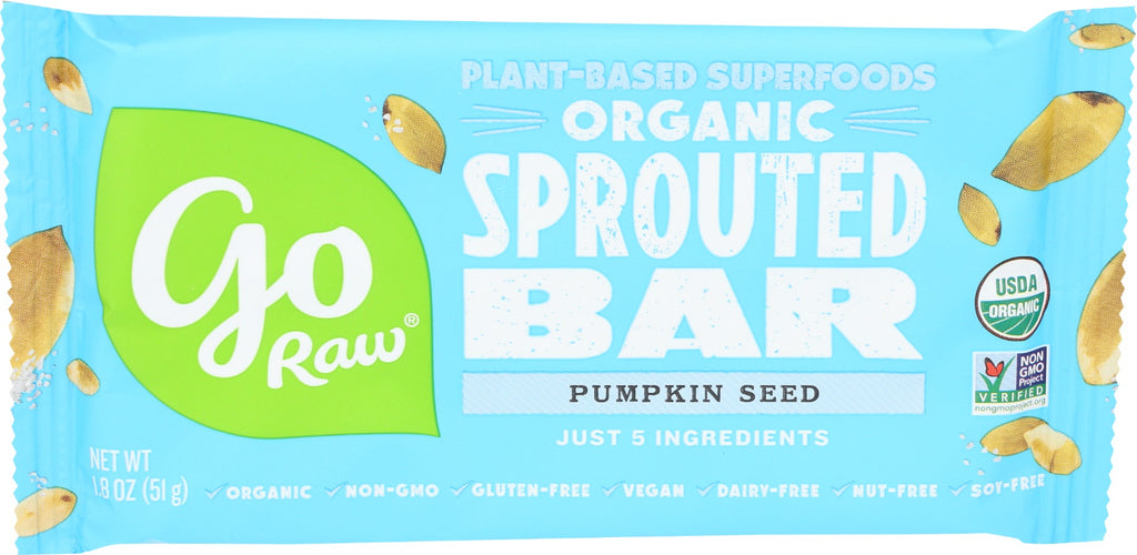 GO RAW: Pumpkin Seed Organic Sprouted Bars, 1.8 oz