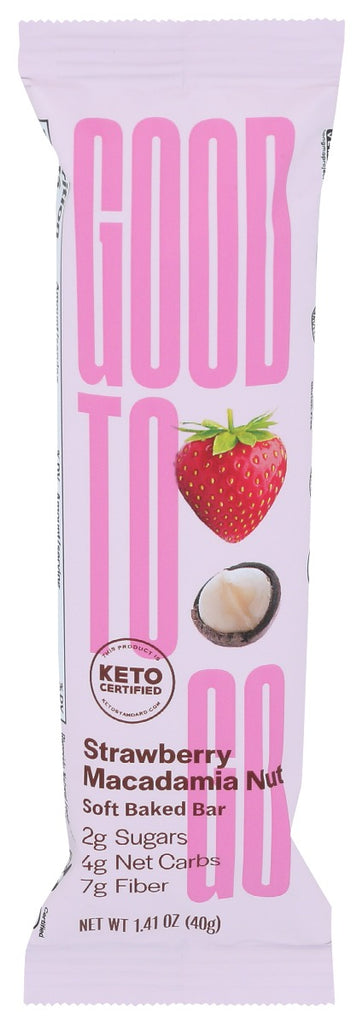 GOOD TO GO: Strawberry Macadamia Soft Baked Bars, 1.41 oz