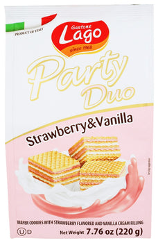 GASTONE LAGO: Party Duo Strawberry Vanilla Wafers, 7.76 oz