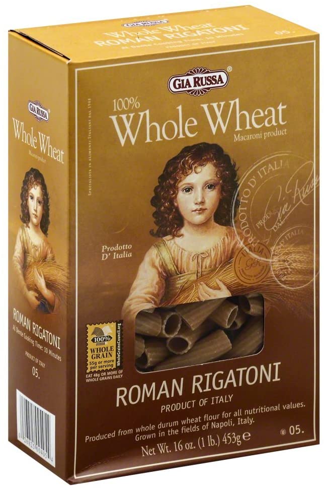 GIA RUSSA: Whole Wheat Roman Rigatoni, 16 oz