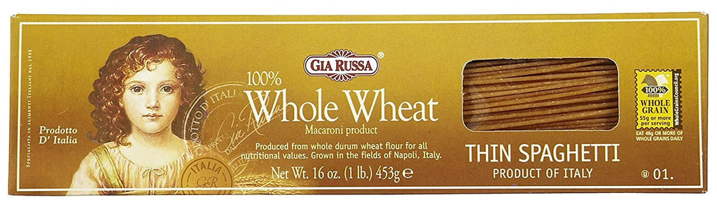 GIA RUSSA: Whole Wheat Thin Spaghetti, 16 oz