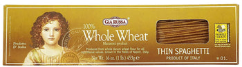 GIA RUSSA: Whole Wheat Thin Spaghetti, 16 oz