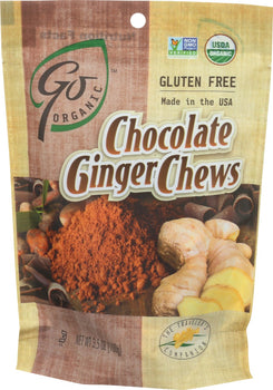 GO ORGANIC: Chocolate Ginger Chews, 3.5 oz