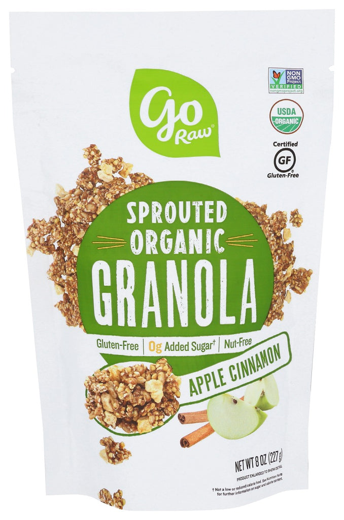 GO RAW: Sprouted Organic Granola Apple Cinnamon, 8 oz