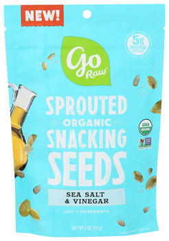 GO RAW: Sea Salt Vinegar Snacking Seeds, 4 oz