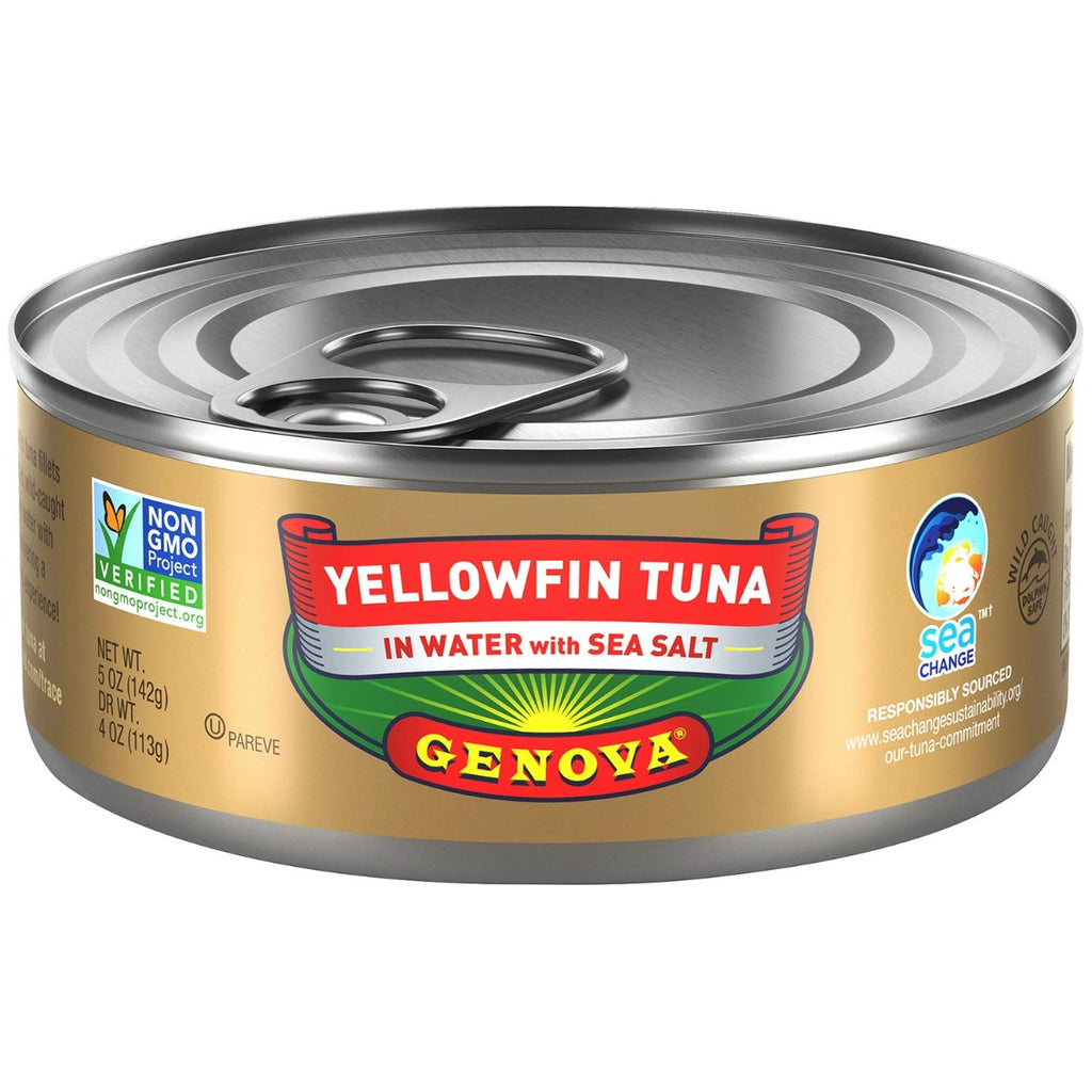 GENOVA: Tuna Yellowfin Water Sea Salt, 5 oz