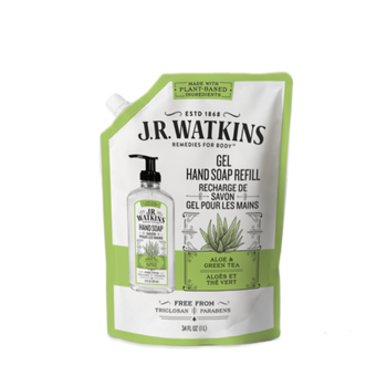 WATKINS: Aloe and Green Tea Gel Hand Soap Refill, 34 fo