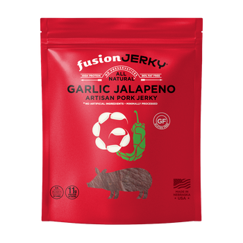 FUSION JERKY: Garlic Jalapeno Pork Jerky, 2.75 oz
