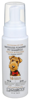 GIOVANNI COSMETICS: Foaming Pet Shampoo Oatmeal Coconut, 8 oz