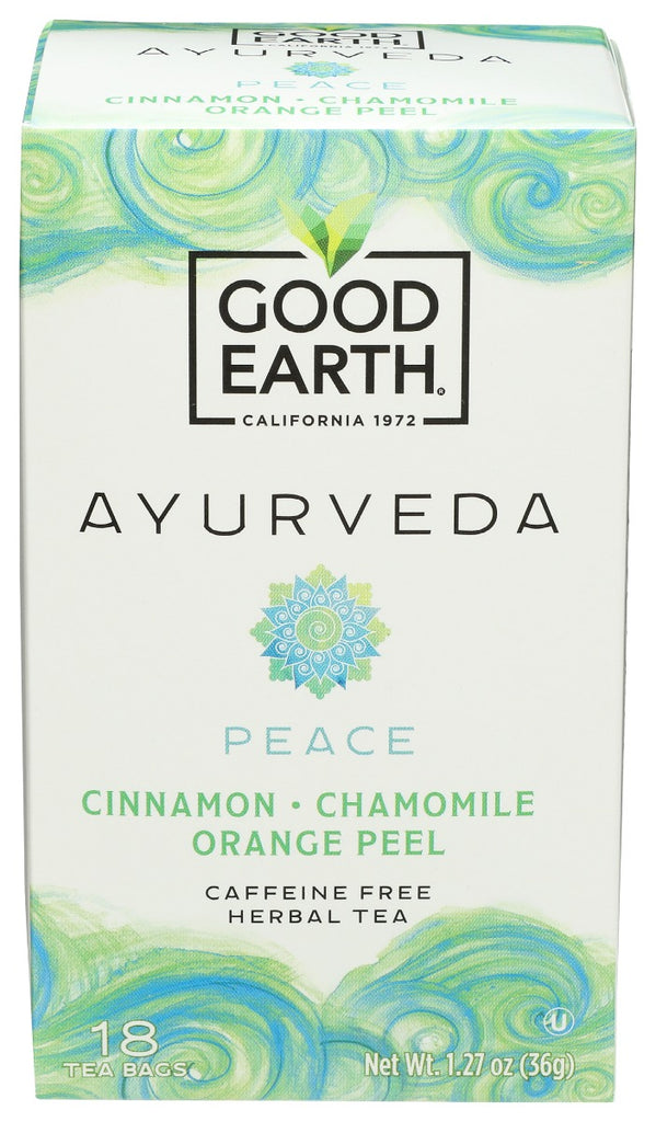 GOOD EARTH: Ayurveda Peace Tea, 18 bg