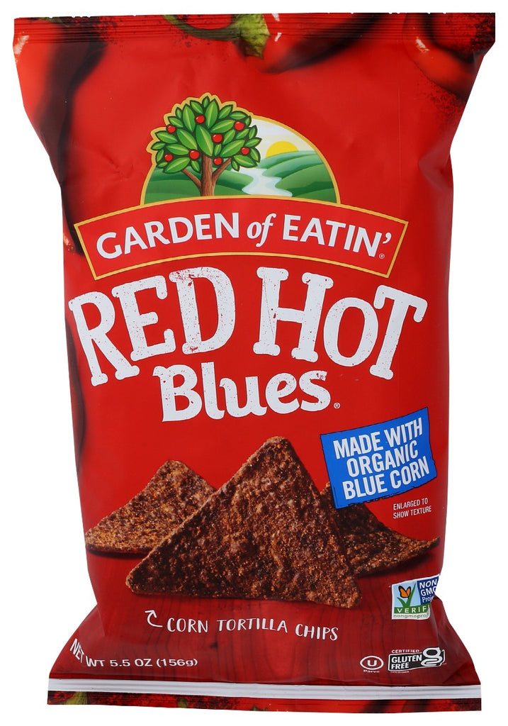 GARDEN OF EATIN: Red Hot Blues Tortilla Chips, 5.5 oz