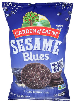 GARDEN OF EATIN: Sesame Blues Tortilla Chips, 5.5 oz