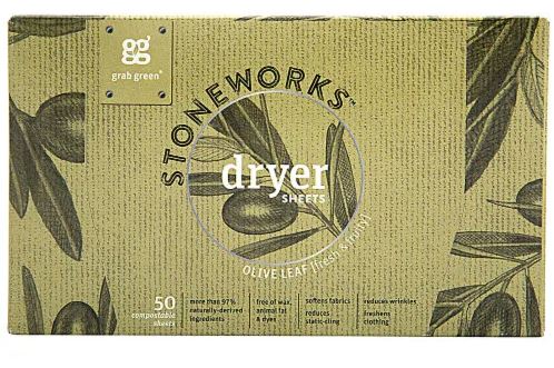 GRABGREEN: Dryer Sheets Olive Leaf, 50 pk