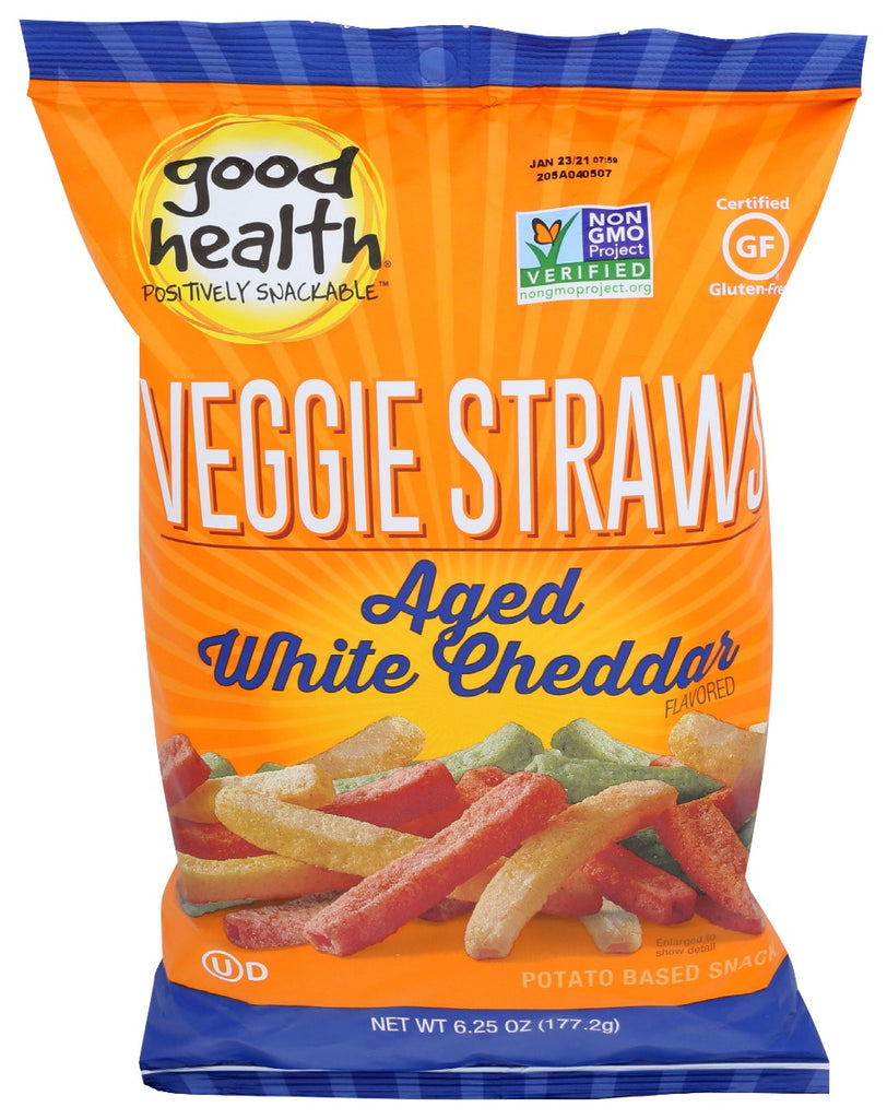 GOOD HEALTH: Veggie Straws Aged White Cheddar, 6.25 oz