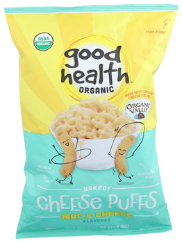 GOOD HEALTH: Baked Cheese Puffs Mac & Cheese Organic, 5.25 oz