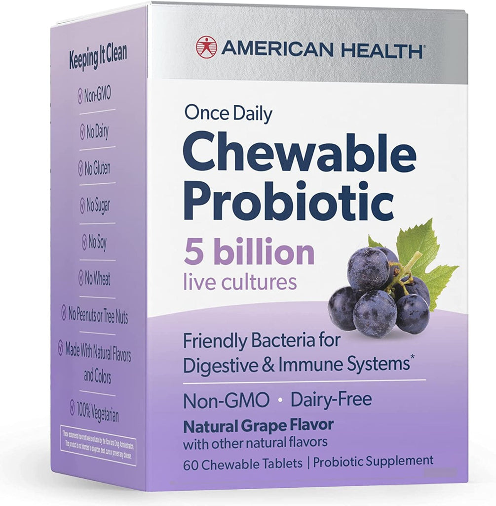 AMERICAN HEALTH: Probiotic Chew Grape, 60 tb