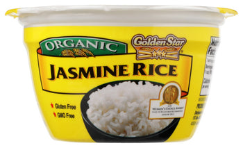 GOLDEN STAR: Organic Jasmine Rice Microwaveable Bowl, 6.35 oz