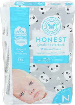 THE HONEST COMPANY: Diaper Pandas Size NB, 32 pk