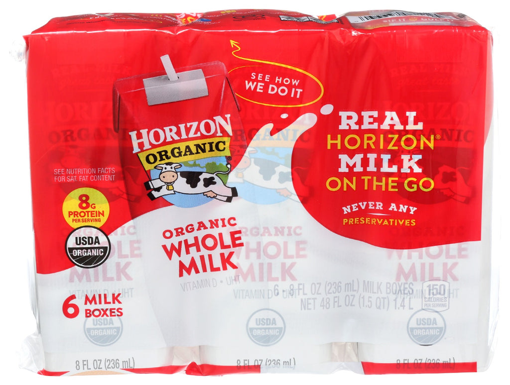 HORIZON: Organic Whole Milk 6 Count, 48 fo