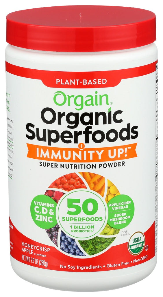 ORGAIN: Superfoods Immunity Up Powder Honeycrisp Apple, 9.9 oz