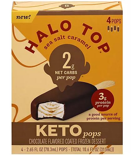 HALO TOP: Sea Salt Caramel Keto Pops, 4 pk