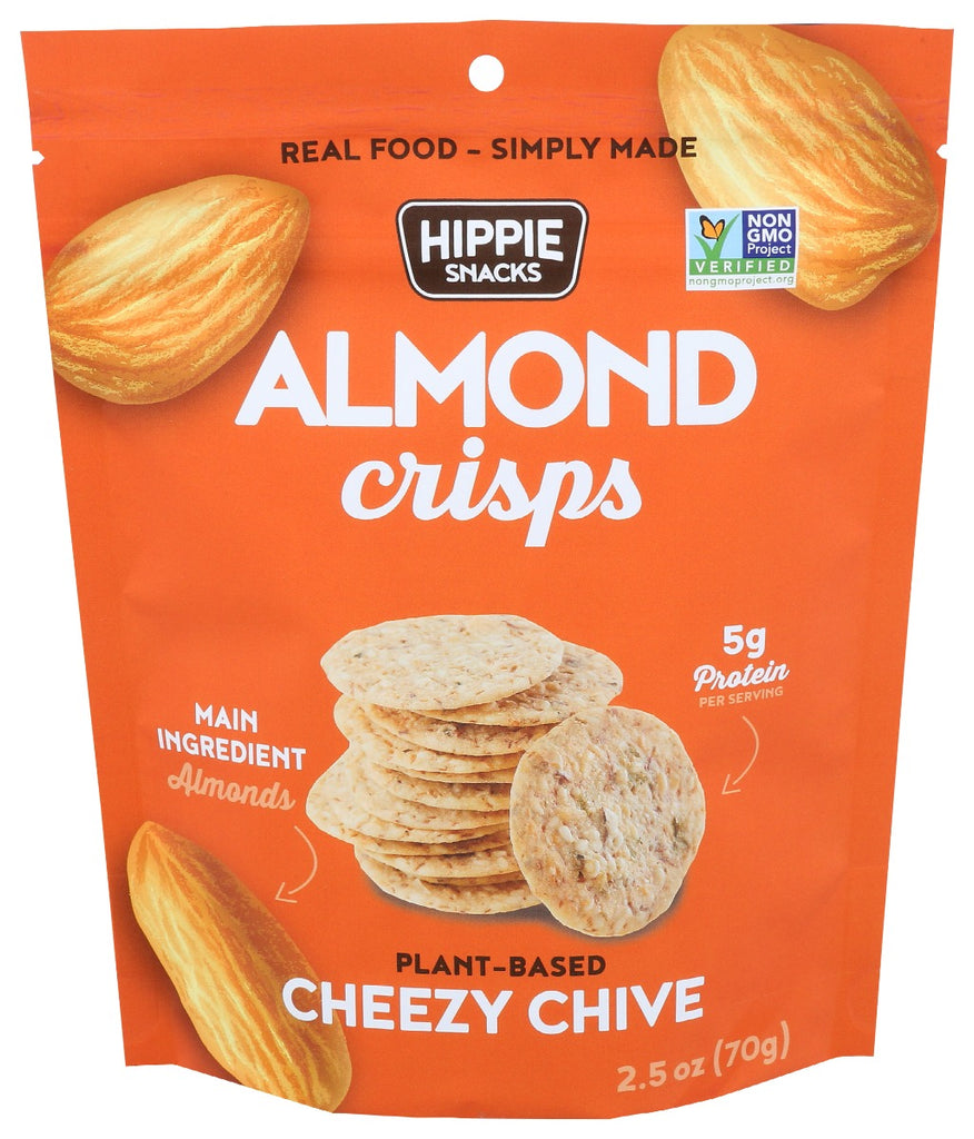 HIPPIE SNACKS: Almond Crisps Cheezy Chive, 2.5 oz