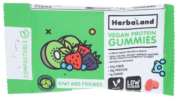 HERBALAND: Kiwi and Friends Vegan Protein Gummies, 50 gm