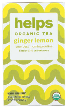 HELPS: Organic Tea Ginger Lemon, 16 bg