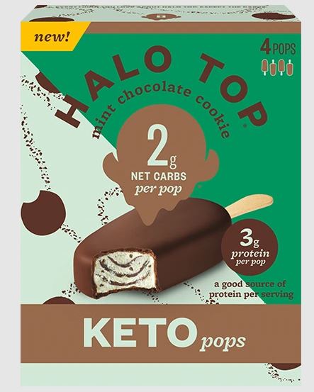 HALO TOP: Mint Chocolate Cookie Keto Pops, 4 ea