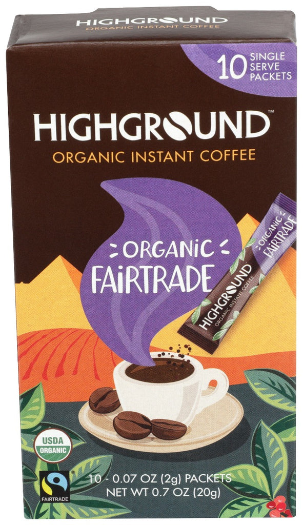 HIGHGROUND: Regular Instant Coffee Stick 10 Count, 0.7 oz