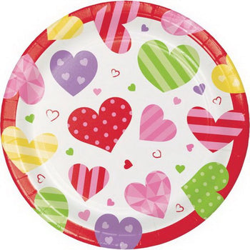 CREATIVE CONVERTING: Hearts Luncheon Plate, 8 ea