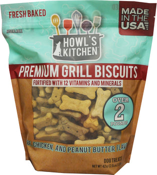 HOWLS KITCHEN: Premium Grill Dog Biscuits, 42 oz