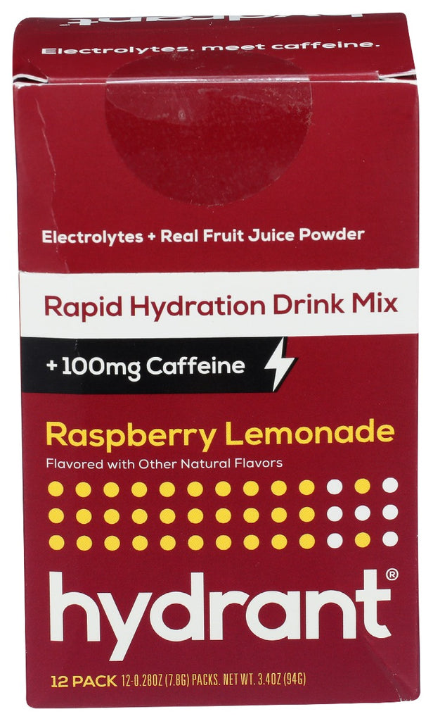 HYDRANT: Rapid Hydration Mix Raspberry Lemonade, 12 ea