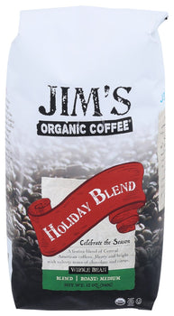 JIMS ORGANIC COFFEE: Holiday Blend, 12 oz