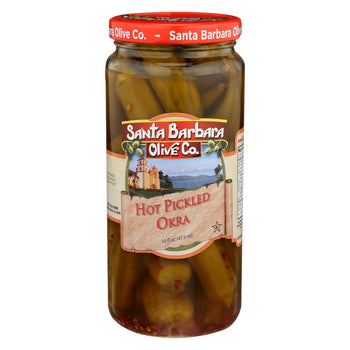 SANTA BARBARA: Hot Pickled Okra, 16 oz