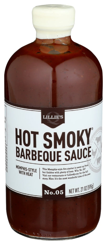 LILLIES Q: Hot Smoky Barbeque Sauce, 21 oz