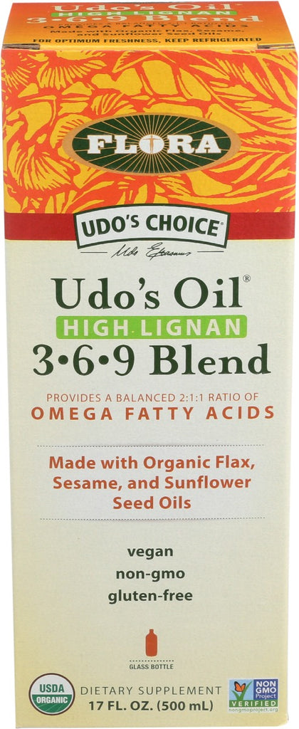 FLORA HEALTH: Udos Oil High Lignan 3 6 9 Blend, 17 fo