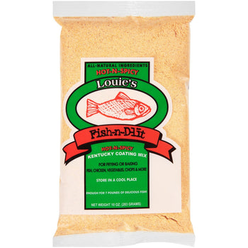 LOUIES: Fish N D Lit Hot N Spicy Kentucky Coating Mix, 10 oz