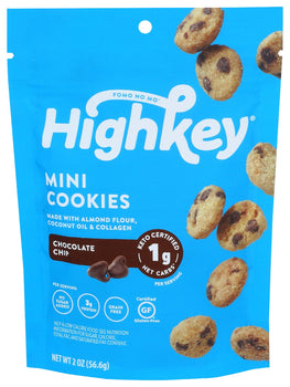 HIGH KEY SNACKS: Mini Cookies Chocolate Chip, 2 oz