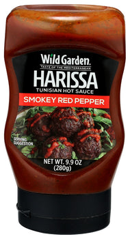 WILD GARDEN: Harissa Tunisian Hot Sauce Smoked Red Pepper, 9.9 oz