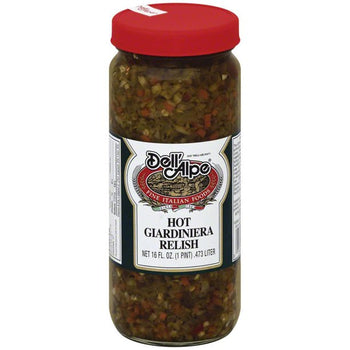 DELL ALPE: Hot Giardiniera Relish, 16 oz